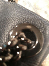 Load image into Gallery viewer, Used Coach Dark Navy Blue Pebbled Leather Turnlock Edie Womens Bag 36855
