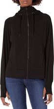 Load image into Gallery viewer, Danskin Women&#39;s Double Collar Full Zip Hooded Jacket
