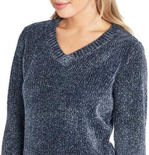 Load image into Gallery viewer, Orvis Ladies&#39; Chenille Tunic Pullover V-Neck Sweater
