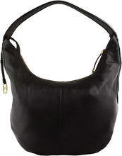 Load image into Gallery viewer, Halston Heritage CX2006L1 Leather Slouchy Shoulder Hobo Bag, Black
