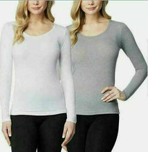 Load image into Gallery viewer, 32 DEGREES Ladies&#39; Heat Long Sleeve Scoop Neck Tee 2-Pack
