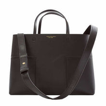 Load image into Gallery viewer, Tory Burch Block-T Triple Compartment Leather Tote Bag Black NWT
