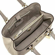 Load image into Gallery viewer, Coach 34563 Women Crossgrain 2 way shoulder Bag Greybeige
