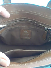 Load image into Gallery viewer, Coach Swagger 27 Top Zip Mixed Leather Satchel Gunmetal Light Saddle NoTags
