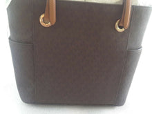 Load image into Gallery viewer, Michael Kors Signature Jet Set Travel East West Tote Brown 30H6GTTT3V
