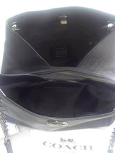 Load image into Gallery viewer, Used Coach Dark Navy Blue Pebbled Leather Turnlock Edie Womens Bag 36855
