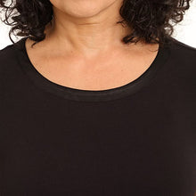 Load image into Gallery viewer, Joan Vass New York Women&#39;s Satin Collar Short Sleeve Shirt
