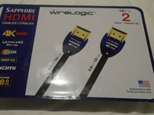 Load image into Gallery viewer, WireLogic 12 Feet Sapphire HDMI Cable 2-pack(OpenBox)
