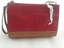 Load image into Gallery viewer, The SAK Women&#39;s Iris Demi Clutch Scarlet Block Purse Convertible Crossbody NWT
