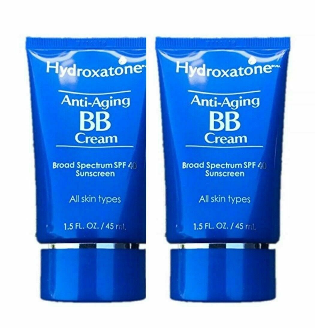 Hydroxatone Anti-Aging BB Cream, SPF 40 Universal Shade 2 pack of 1.5 oz each