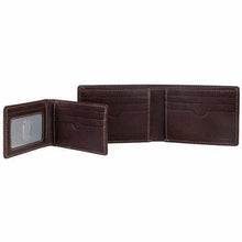 Load image into Gallery viewer, Timberland Genuine Pebble Leather Removable Passcase Wallet Brown NWT
