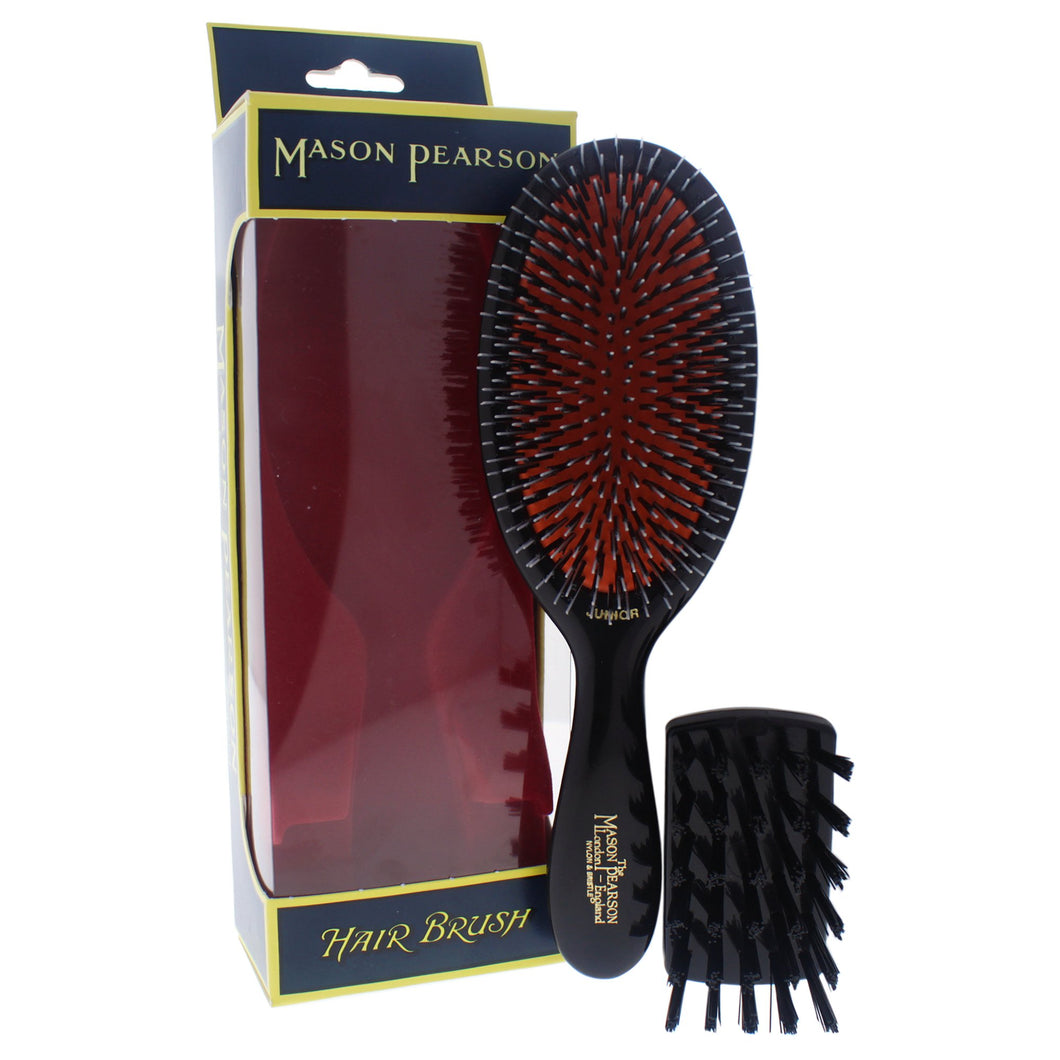 Mason Pearson BN2 Bristle & Nylon Hair Brush SIZE JUNIOR w/Cleaner NIB