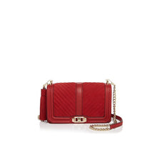 Load image into Gallery viewer, Rebecca Minkoff Women&#39;s Love Crossbody with Tassel Deep Red Crossbody Bag
