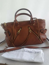 Load image into Gallery viewer, Rebecca Minkoff Moto Leather Satchel HS16IMOS26 Almond. New
