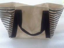 Load image into Gallery viewer, Classic Nautica Canvas Tote 16&quot; x 13&quot; x 8&quot;
