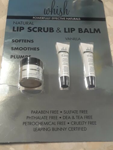 Whish Natural Lip Scrub & Lip Balm Vanilla Set
