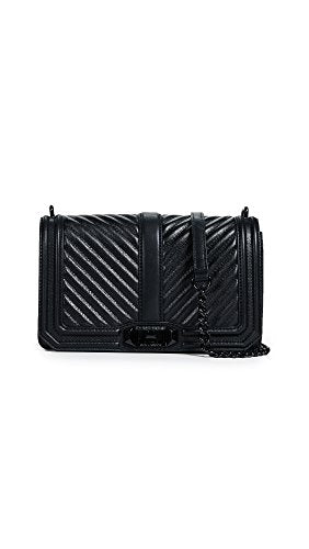Rebecca Minkoff Women's Love Cross Body Bag, Black on Black