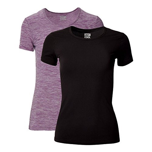 32 DEGREES Women 2 Pack Cool Scoop Neck Wicking Tee Shirt