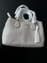 Load image into Gallery viewer, Coach 34563 Women Crossgrain 2 way shoulder Bag Greybeige
