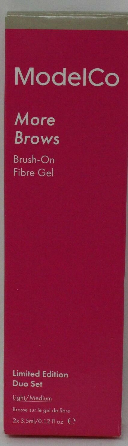 ModelCo More Brows Brush-On Fibre Gel Light/Medium Duo
