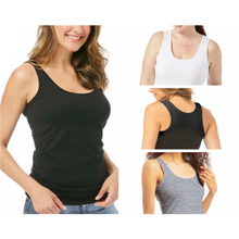 Load image into Gallery viewer, Lucky Brand Women&#39;s Cotton Stretch Tank Tops 4 Pack
