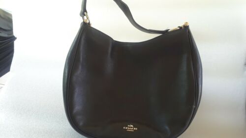 Used Coach 36026 Nomad Black Glovetanned Leather Handbag