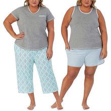 Load image into Gallery viewer, Carole Hochman Ladies 4-Piece Cotton Pajama Set for Women
