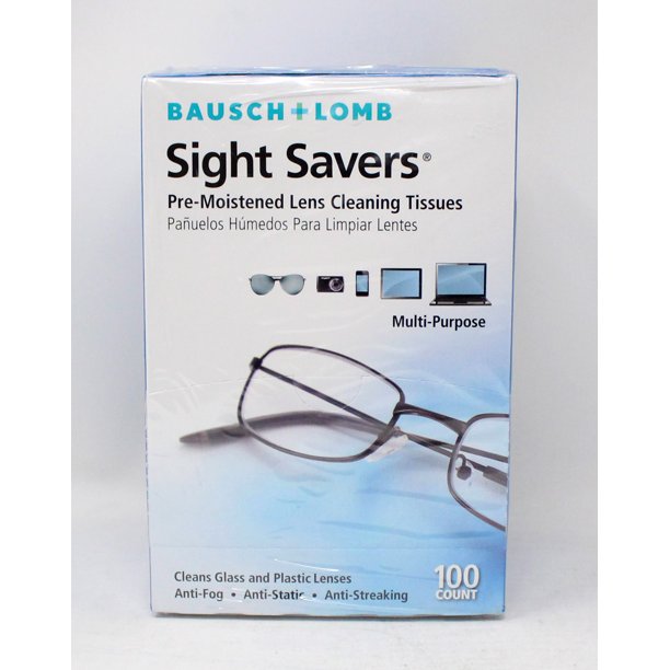 Bausch & Lomb Sight Savers Premoistened Lens Cleaning Tissues 100 Count, 2 pk