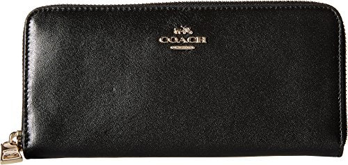 COACH Smooth Slim Accordion Zip Li/Black One Size