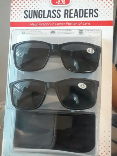 Icon Men's Reading Sunglasses, 2-pack with cases New OpenBox