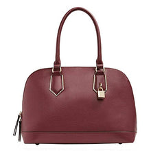 Load image into Gallery viewer, Hilary Radley Faye Satchel Leather Women&#39;s Handbag Bordeaux Red
