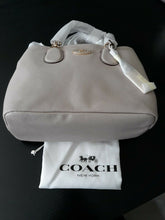 Load image into Gallery viewer, Coach 34563 Women Crossgrain 2 way shoulder Bag Greybeige
