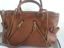 Load image into Gallery viewer, Rebecca Minkoff Moto Leather Satchel HS16IMOS26 Almond. New
