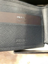 Load image into Gallery viewer, Prada Saffiano Navy Calf Leather Men&#39;s Billfold Wallet 2MO513 Baltico NWT
