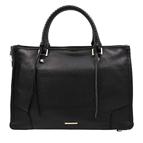Rebecca Minkoff Women's Regan Satchel, Black, One Size