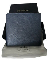 Load image into Gallery viewer, Prada Saffiano Navy Calf Leather Men&#39;s Billfold Wallet 2MO513 Baltico NWT
