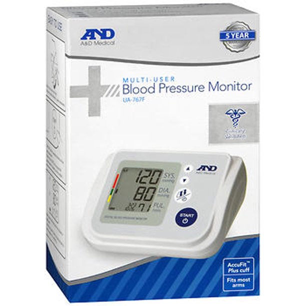 A & D Medical Upper Arm Blood Pressure Monitor with 4-User Memory (Model UA-767F)