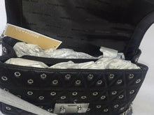 Load image into Gallery viewer, Michael Kors Sloan Chain Large Grommet Shoulder Bag, Silver Tone . Black- NWT
