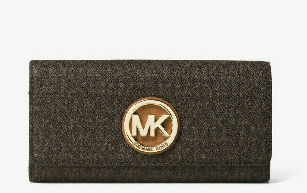 Michael Kors Fulton Flap Continental Wallet Brown 32S7GFTE3B200