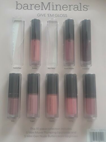 bareMinerals Give Em Gloss 8 Piece Collection New without box