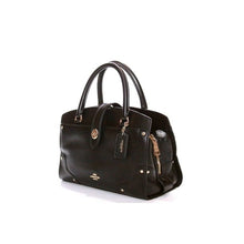 Load image into Gallery viewer, Coach 37779 Mercer Satchel 24 light gold black Grain Leather Satchel Bag
