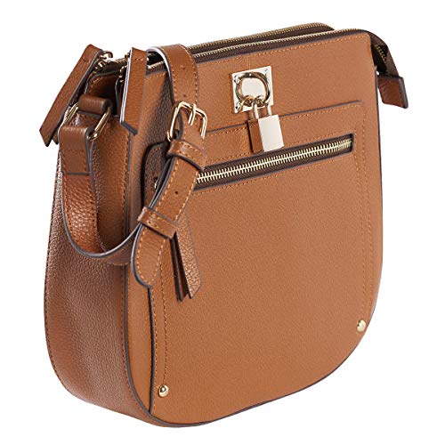 Hilary Radley Maya Crossbody Purse Cognac Brown