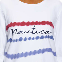 Load image into Gallery viewer, Nautica Women Long Sleeve Crewneck Shirt White Base Color Small NWT
