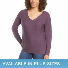 Load image into Gallery viewer, Ella Moss Womens Sweater V-Neck Long Sleeves Ribbed Soft
