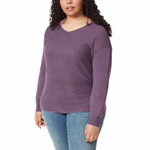 Load image into Gallery viewer, Ella Moss Womens Sweater V-Neck Long Sleeves Ribbed Soft

