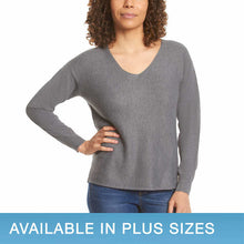 Load image into Gallery viewer, Ella Moss Womens Sweater V-Neck Long Sleeves Ribbed Soft
