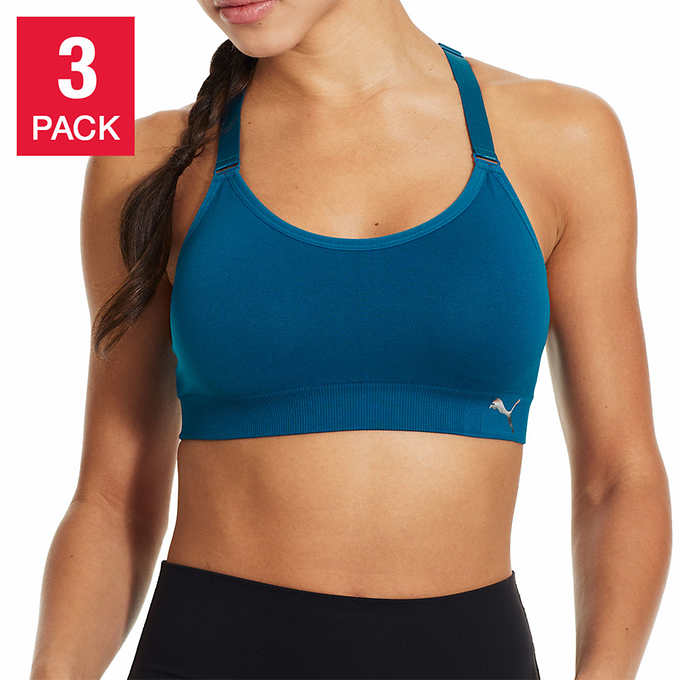 PUMA Women Sports Bra, 3-Pack