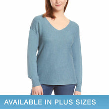 Load image into Gallery viewer, Ella Moss Womens Sweater V-Neck Long Sleeves Ribbed Soft
