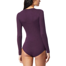 Load image into Gallery viewer, 32 Degrees Women&#39;s Ladies Long Sleeve Bodysuit 2 Pack Small(One Black One Purple)
