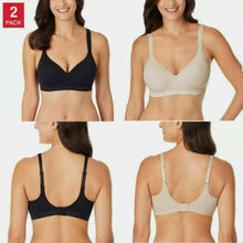 Load image into Gallery viewer, 2 Pack Carole Hochman Women&#39;s Smooth Comfort Bra Stretch Fabric Adjustable
